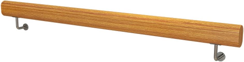 Natural Wooden Handrail -Complete Kit,Handrails for Indoor Stairs,Non-Slip Stair Handrails,Staircase Grab Bar for Elderly,Wall Mounted Home Garden Corridor Lofts Dec wood-30cm