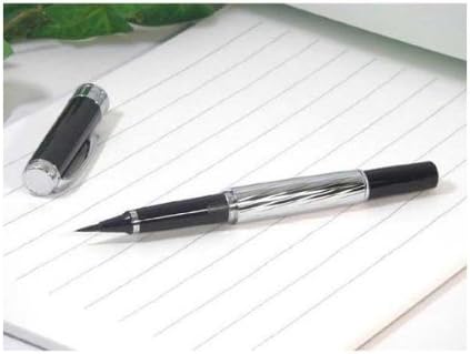 Amazon くれ竹 万年毛筆 スターリーナイト ラインシルバー 穂先に鼬 イタチ 毛を使用した本格的な高級万年毛筆 Day141 3 筆ペン 筆ペン 文房具 オフィス用品