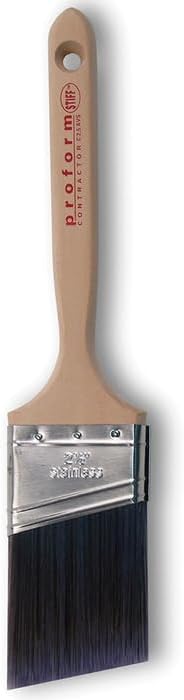 12-Pack of 2-1/2” Proform C2.5AVS Contractor Angled Cut Stiff Paint Brush, Standard Handle