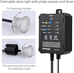 SMY Lighting Dimmable LED Deck Lights with Timer and Photocell Sensor and Protecting Shell φ32mm,20Pack Outdoor LED Smart Deck Lighting IP67 Waterproof for Garden,Yard Stair, Patio, Floor Decoration