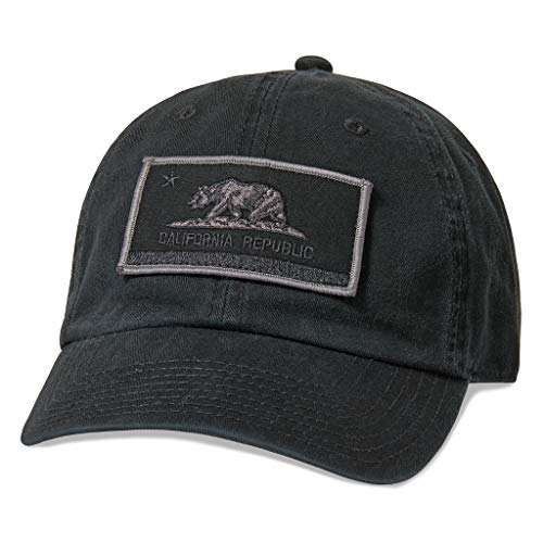 AMERICAN NEEDLE California Cali Bear Baseball Dad Hat, Conrad (45020A-CALI-BLK) Black