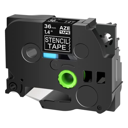 Compatible for Brother P Touch Label Printer Stencil Tape STe-161 (36 mm) 3M Black on Clear Stenciltape Electrolytic Chemical Etching of Metal Parts for Mobile PT-P910BT PT-530 PT-3600