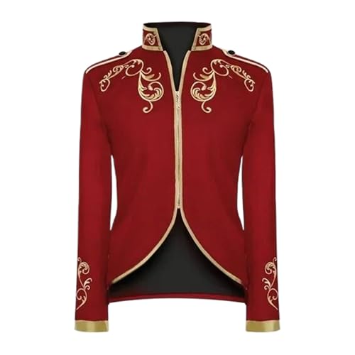 Men Embroidered Flower Suit Male Wedding Dance Party Coat Singer Stage Performance Dress Blazer