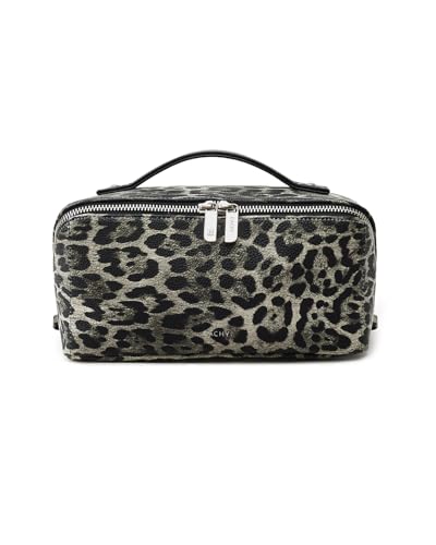 Image of EACHY Travel Makeup Bag, Large Capacity Cosmetic Bag for Women, Waterproof PU Leather, Flat Open Portable Toiletry Bag for Skincare, Brushes & Travel Essentials