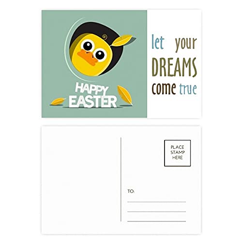 Postales de Pascua de agradecimiento: set de 20 tarjetas festivas con diseño de pollito
