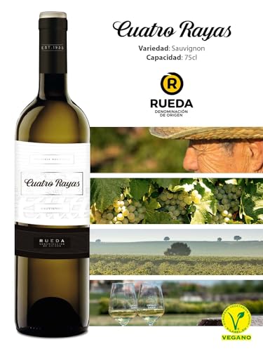 Vino blanco DO Rueda Cuatro Rayas Sauvignon premium, caja de 6 botellas de 750ml 4