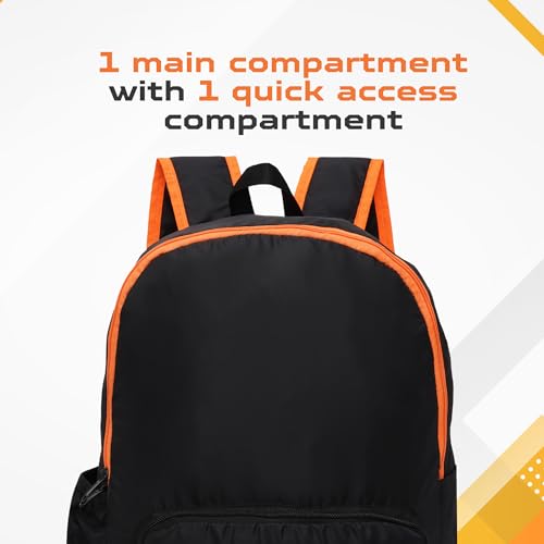 Image of Citizen Casual 75 Foldable Bag with Spacious Compartment, Hidden Pocket, Neon Shoulder Straps, Water Bottle Holders, and Quick-Access Pockets - Perfect for Travel Folable Backpack