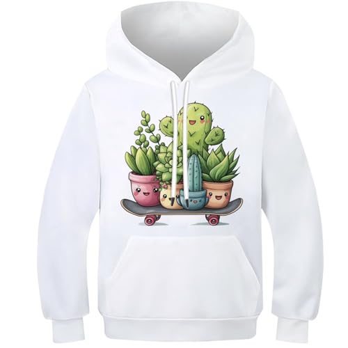 Sweat cactus à capuche poches durables fini les imprimés qui s'effacent