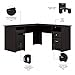 Bush Furniture Cabot 60W L Shaped Computer Desk in Espresso Oak