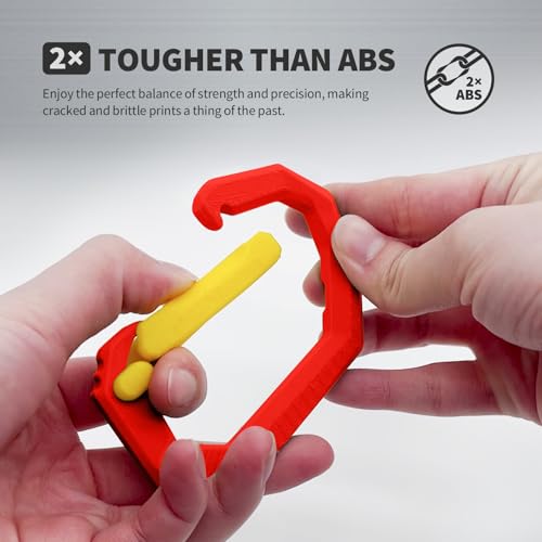 Image of OVERTURE Super PLA+ Filament 1.75mm, Toughness Enhanced PLA Plus, Professional Toughness 3D Printer Filament 1kg (2.2lbs), High Precision + /- 0.02mm (Red)
