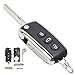 Beefunny New Replacement Uncut Folding Remote Key Shell Case Fob 3 Button for Bentley Continental GT GTC 2006-2010(1)
