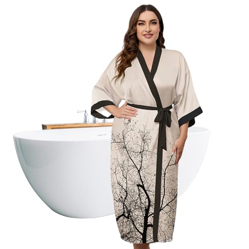 Peignoir en soie pour femmes chic le cadeau idéal avec ses motifs raffinés