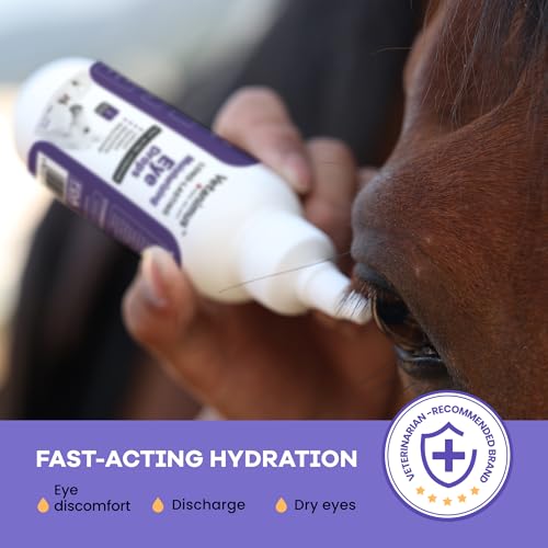 Vetanimus Refreshing Moisturizing Eye Drops 150ml/5 fl.oz for Horses and Ponies Fast-Acting Hydration 2 Bottle Set