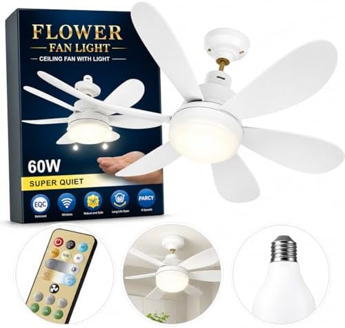 Lampada Ventilador De Teto E27 60W Bivolt Com Controle Remoto - S...