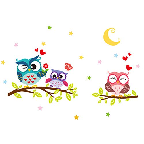 Delleu Adesivi murali di Albero Gufi Parete