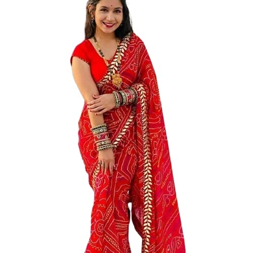 running blouse Jaipuri sari at Amazon 