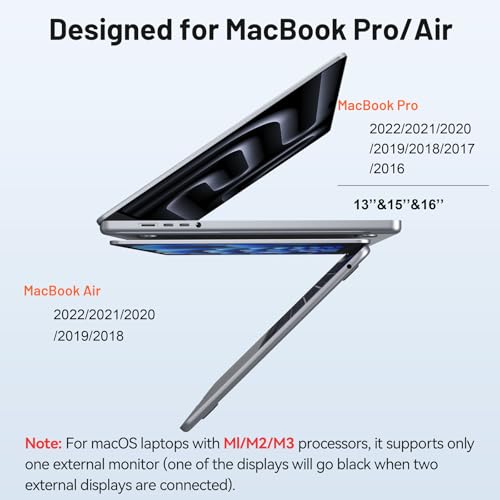 Selore Docking Station for MacBook Pro Air, USB C Hub for MacBook,Dual HDMI Adapter for USB for MacBook,Docking Station Dual Monitor for MacBook Pro Air with Dual HDMI,USB C,2 USB A,PD,SD/TF Reader by Selore&S-Global - Image 3