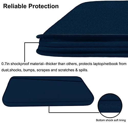 Image of Laptop Sleeve Case, 15.6 inch, Durable Computer Carrying Bag Protective Case Briefcase Handbag with Front Pocket, Slim Laptop Cover for 15.6 Inch HP, Dell, Lenovo, Asus, Notebook, Blue