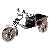 FIXOSHEE Sculpture Miniature de Tricycle en Fer Forgé Rétro, Modèle Réduit Décoratif Compact à Trois Roues, Ornement Stable pour Bureau et Maison, Décoration Vintage Artistique D'intérieur