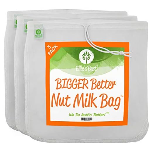 Pro Quality Nut Milk Bag - 3 XL12"X12" Bags - Commercial Grade Reusable All Purpose Food Strainer - Food Grade BPA-Free - Ultra Strong Fine Nylon Mesh - Almond Milk, Juices, Cold Brew Recipes Videos