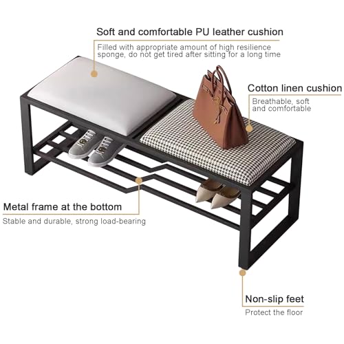 Banc à chaussures à 3 niveaux pour optimiser les petits espaces - 6