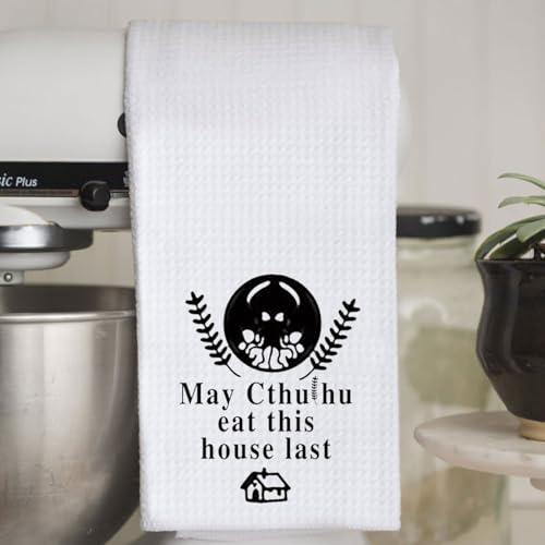 WCGXKO Great Old Ones Home Decor Kitchen Flour Sack Towel May Cthulhu Eat This House Last (May Cthulhu) - Image 4