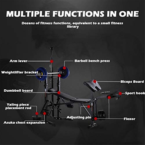 XINQITE Olympic Weight Benches, Adjustable Weight Benche Set Multifunctional Weight-Lifting Bed Weight-Lifting Machine Fitness Equipment
