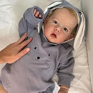 Zero pam Reborn Baby Dolls Boy Real Looking Babies Soft Silcione Baby Dolls That Look Real Lifelike Toddler Dolls for Girls Toys (Gery)