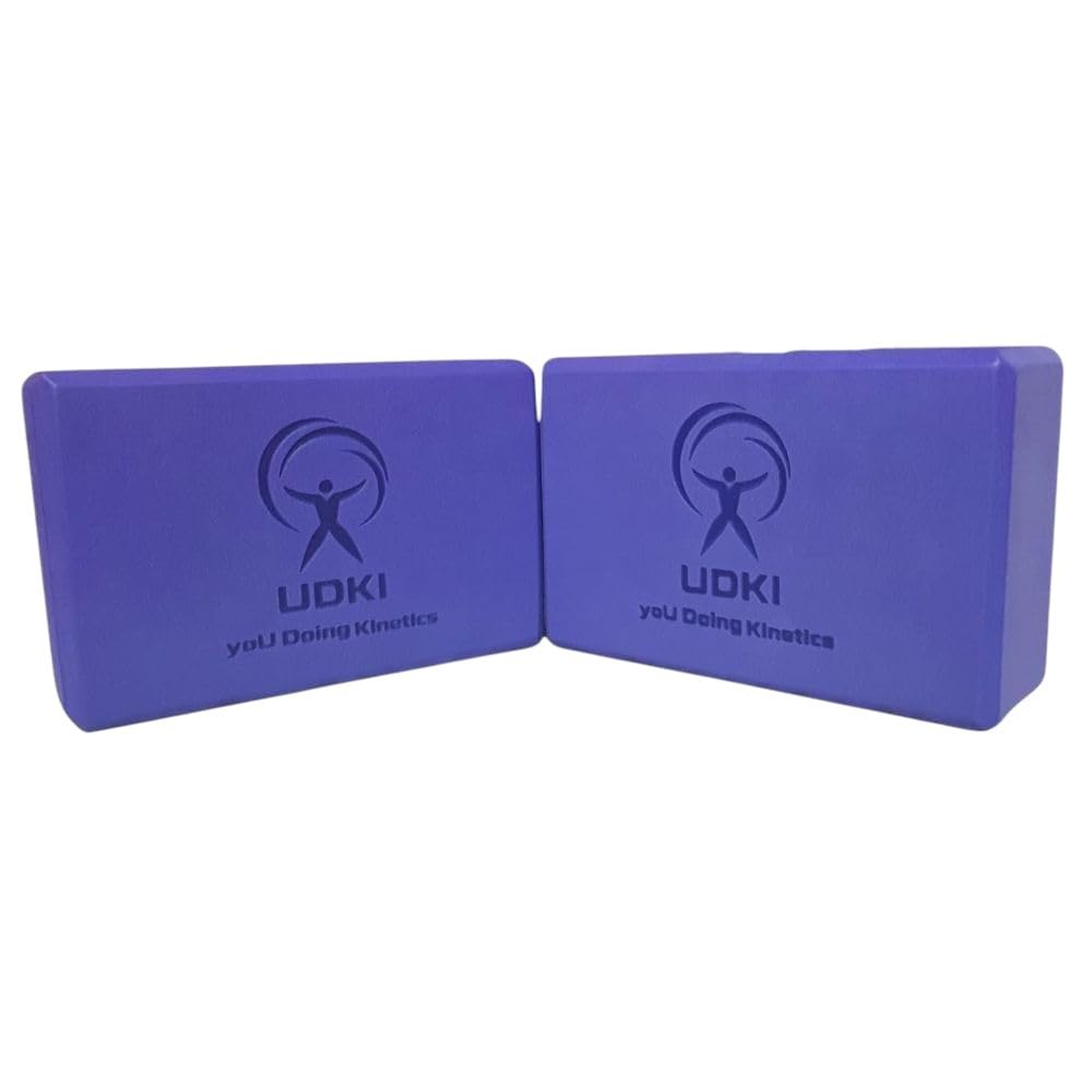 UDKI Yoga Block | Yoga Brick Purple (Set of 2, Extra Large Size), High-Density Premium EVA Foam Material, Soft Surface for Balance, Support & Performance, Yoga Props For Strength Training Exercise (3inch x 9inch x 6inch) UDKI Yoga Block | Yoga Brick Purple (Set of 2, Extra Large Size), High-Density Premium EVA Foam Material, Soft Surface for Balance, Support & Performance, Yoga Props For Strength Training Exercise (3inch x 9inch x 6inch)
