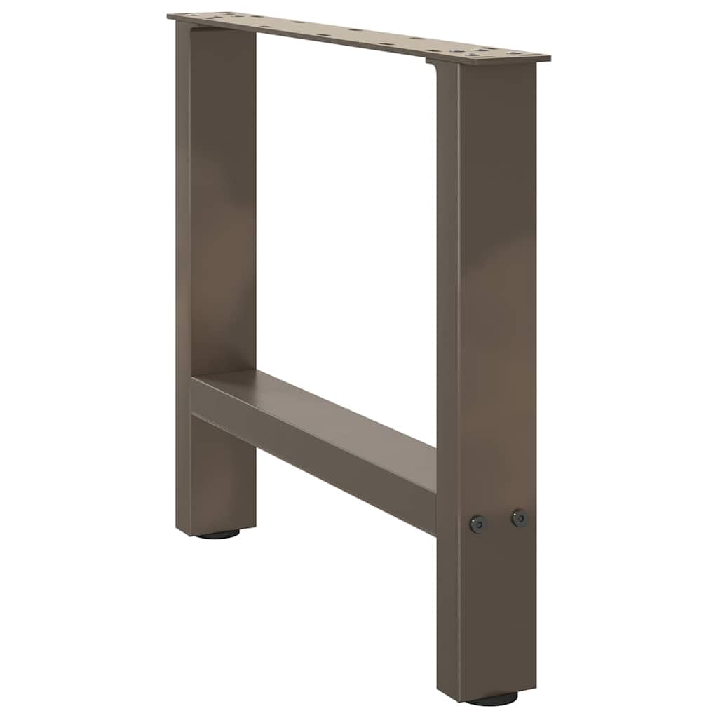 Patas de acero natural con recubrimiento en polvo, 2 unidades, 60 x (42 – 43) cm, patas de acero para muebles con patas niveladoras para salón y comedor, estables y antideslizantes, diseño