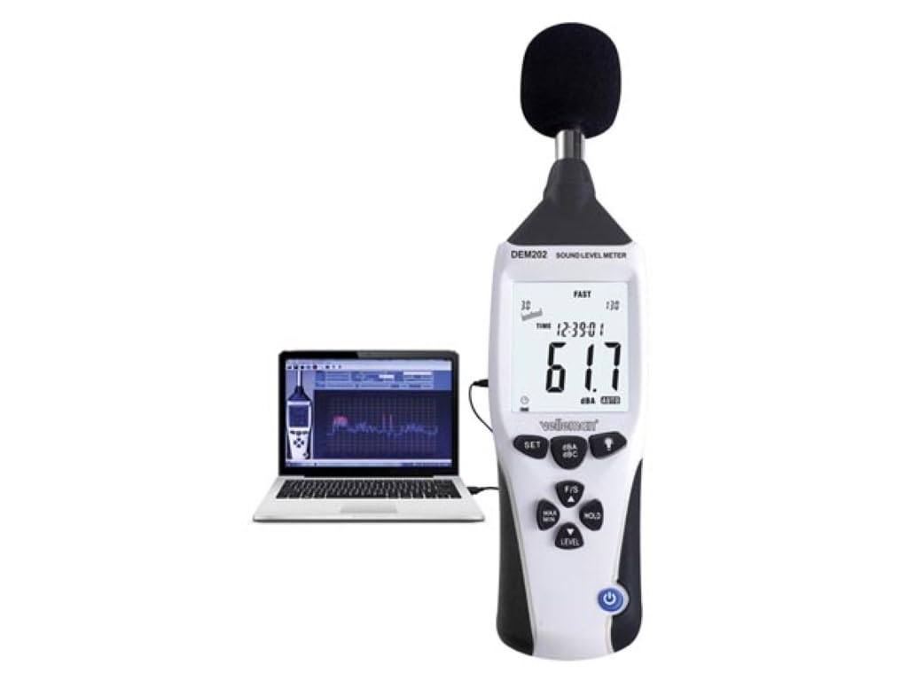 Velleman Fonometro professionale, datalogger, interfaccia usb, 262144 letture, sistema operativo windows