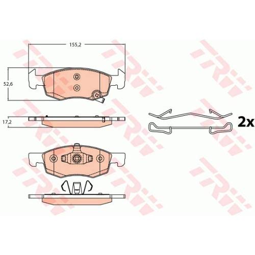 TRW gdb2099 Blister di freno Scatola, Set di 4