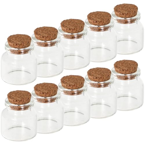 Ipetboom 10ml Children's Milk Teeth Storage Bottle Empty Tooth Collection Glass Vial Mini Hair Keepsake Jar