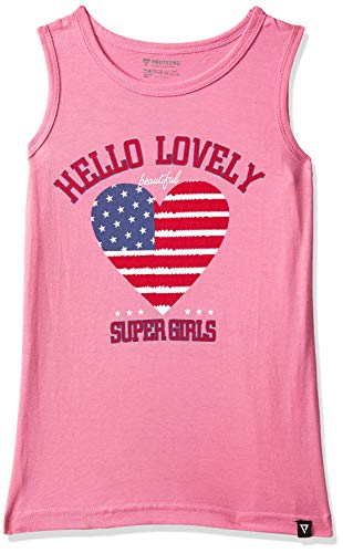 Image of PROTEENS Girl's Plain Regular fit T-Shirt (P-GTS002-A.Pink Aurora 4-5 Years)