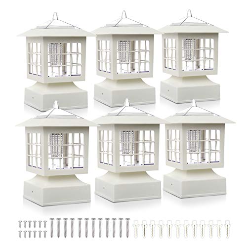 KMC LIGHTING KS101X6W Solar Post Cap Lights Solar Post Lights 4X4 Solar Post Cap Lights Fit for Wooden Posts, 6 Pack