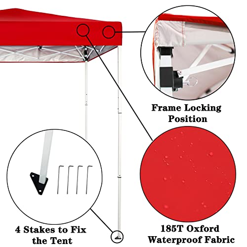 Sunnyglade 6x4 Ft Pop-Up Canopy Tent Outdoor Portable Instant Shelter Folding Canopy with Carry Bag by Sunnyglade - Used condition - Image 2