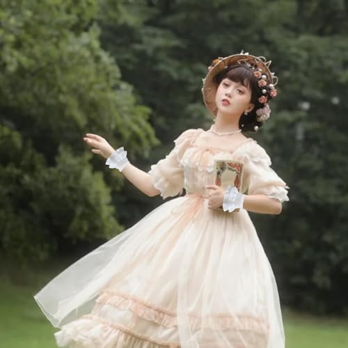 Lace Lolita Gloves Lace Hand Sleeve White Wrist Cuff for Women Girls Halloween Cosplay Costume Masquerade Party Women Girls Lolita Accessories 1 Pair2