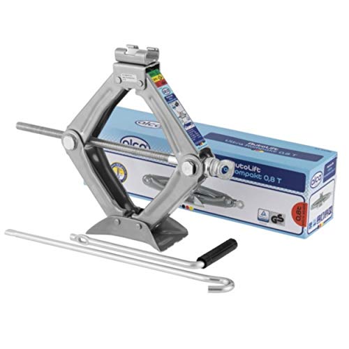 alca Germany Gato de tijera resistente para coche, furgoneta, elevación, estabilizador de elevación de varios tamaños, herramienta de cambio de neumáticos A436080 (0,8 toneladas)