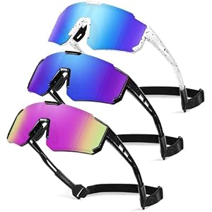 3 Pack Kids Polarized Sunglasses - Youth Baseball Sunglasses for Boys Girls Age 3-12 Sports UV Protection Goggles