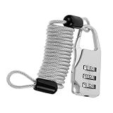 Câble de sécurité : le câble antivol réglable offre une tranquillité d'esprit lors déplacements ou du stationnement de votre véhicule. câble en acier avec code antivol