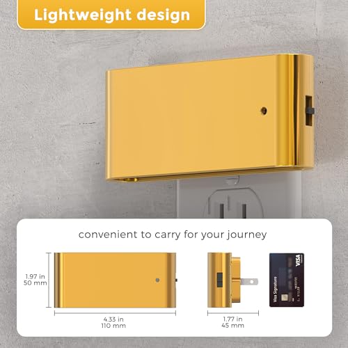Image of L LOHAS LED Night Light, 2 Pack Dimmable Modern LED Night Lights Plug into Wall,Dusk to Dawn Sensor Night Lights for Kid, 0-100LM 3000K Soft White Nightlight for Hallway Bedroom Stairway(Gold)