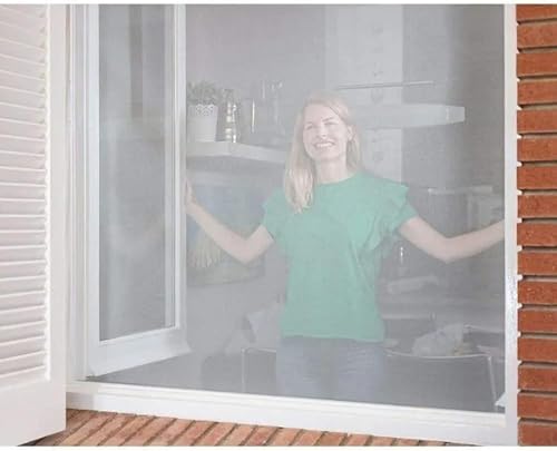 Tela Magnética Contra Insetos Para Janela (1,50 m x 1,80 m) - Rede Removível Anti-Insetos com Instal