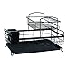 Stojaki na naczynia 2 Tier Dish Rack Praktyczny i Moda z wyjmowaną płytką odpływową Dalnik Uchwyt Naczynia Do Dania kuchennego Daniaczki Wielofunkcyjna suszarka do naczyń (Color : Black)