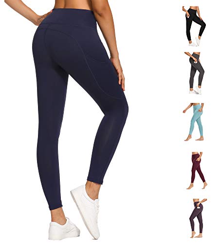WOWENY Leggings Deporte Mujer,Leggins para Damas Pantalones Deportivos Largos para Training Running Yoga Fitness Transpirables con Cintura Alta