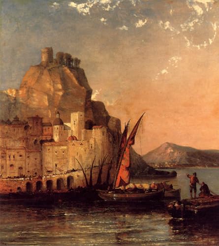 Cuadro en lienzo del Golfo de Salerno de Arthur Meadows de 60x90cm para decorar la pared