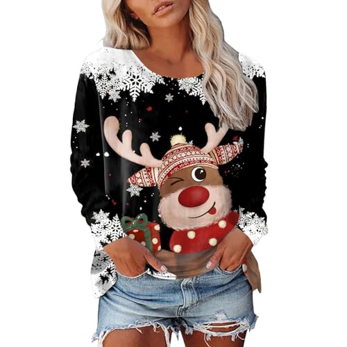 weihnachtsoutfit Damen,Weihnachtspullover Damen Lustige Weihnachten...