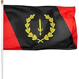 XIFAN Premium Black American Heritage Flag 1967, 3x5 ft Pan African Flag Banner, Afro Soulaan Heritage Design, Black History Month Decoration for Juneteenth, Wall, Classroom, School, Indoor, Outdoor