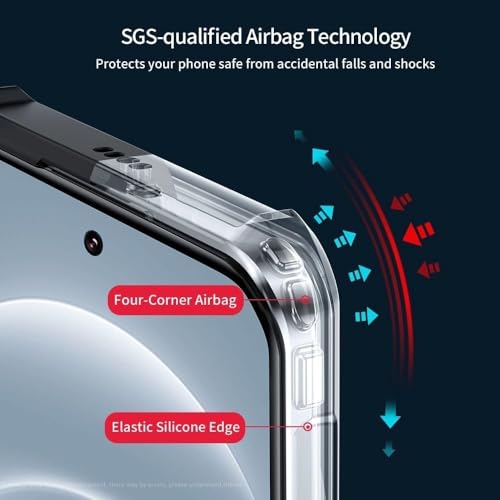 Image of NSTAR Shock Proof Clear Protective Back Case for Motorola Edge 70 Fusion 5G | Acrylic Crystal Clear 360 Degree Protection- (PC & TPU, Black Bumper)