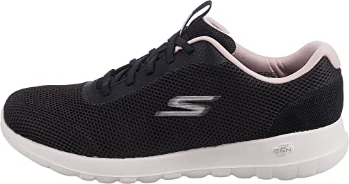Skechers Women's GO Walk Joy-Light Motion Sneaker, Black/Pink, 8 Wide