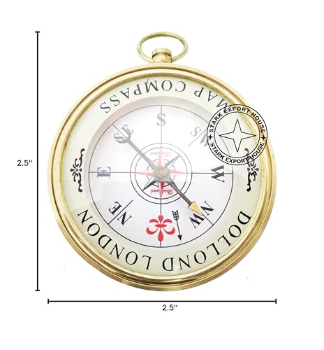 Brújula de Latón con Reloj Solar 2.5 Pulgadas para Actividades al Aire Libre miniatura 4